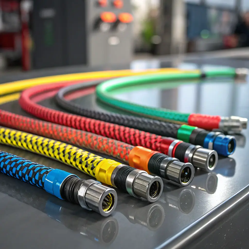 hydraulické hadice na míru v různých barvách
